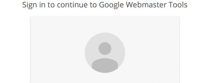 Screenshot New Google Search Console Login