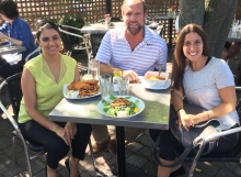Laura & Bernarda at lunch break