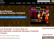 auramusicale.com homepage screen capture