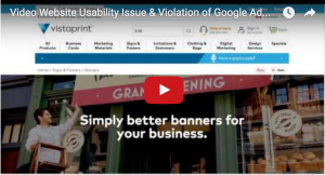 Video Usability Issue so bad it violates Google's Adwords Policy